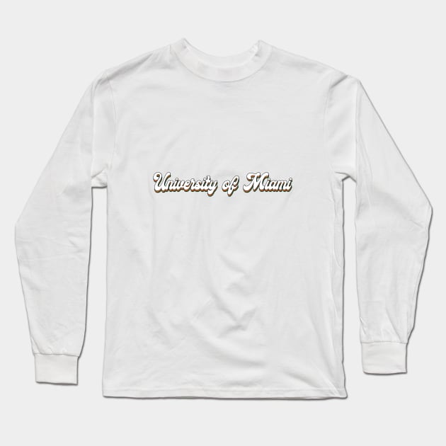 Miami retro lettering Long Sleeve T-Shirt by Rpadnis